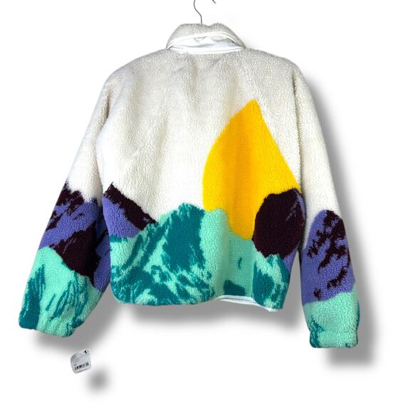 Free People Movement Hit The Slopes Sunrise Summit Ivory Fleece Button Jacket XS - Picture 9 of 13
